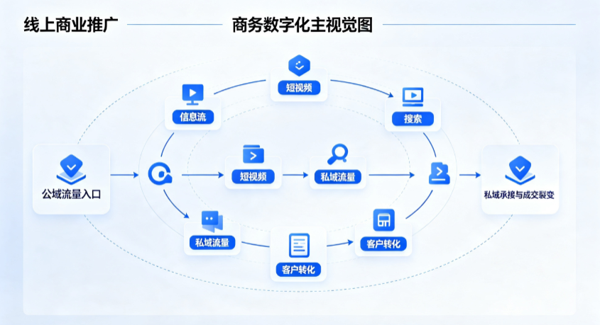 岳阳楼区线上商业推广怎么做？全域流量闭环搭建与低成本转化实战指南